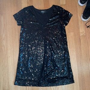 Lulu Sequin Shift Dress
